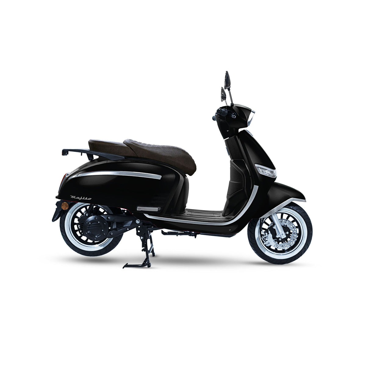 Scooter électrique Mojito prochain noir mat – Vue latérale