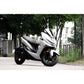 NEXT NX2 scooter elettrico argento silver visuale inclinata all'aperto