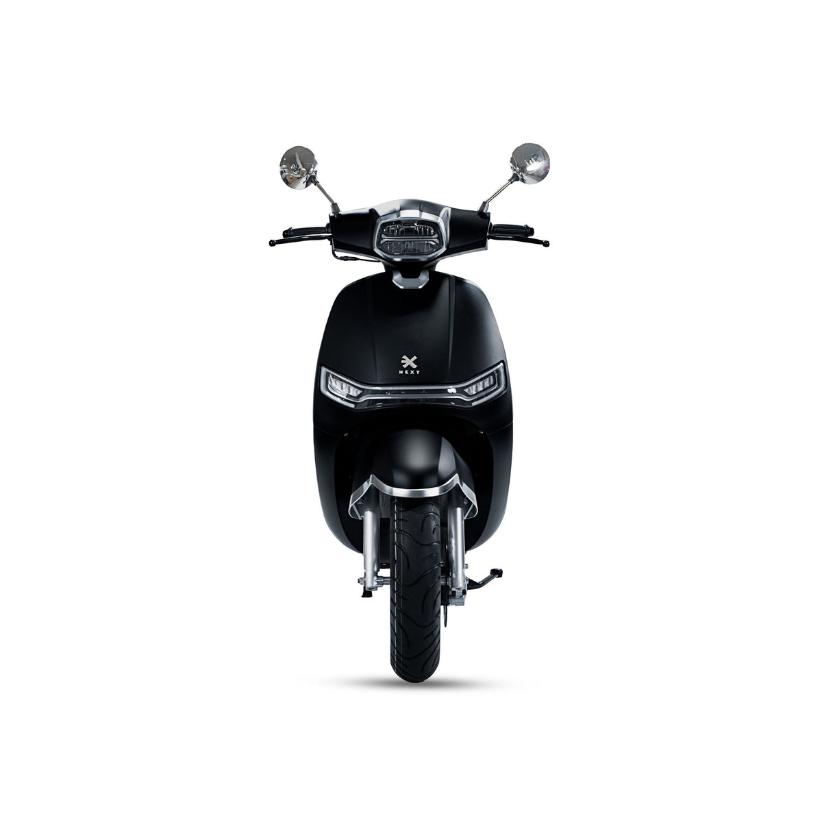 Scooter électrique Mojito prochain noir mat – vue de l'avant