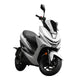 NEXT NX2 scooter elettrico in argento con vista frontale inclinata