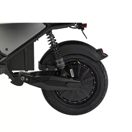 Citytwister Next Ultra – détail de la roue arrière et suspension arrière