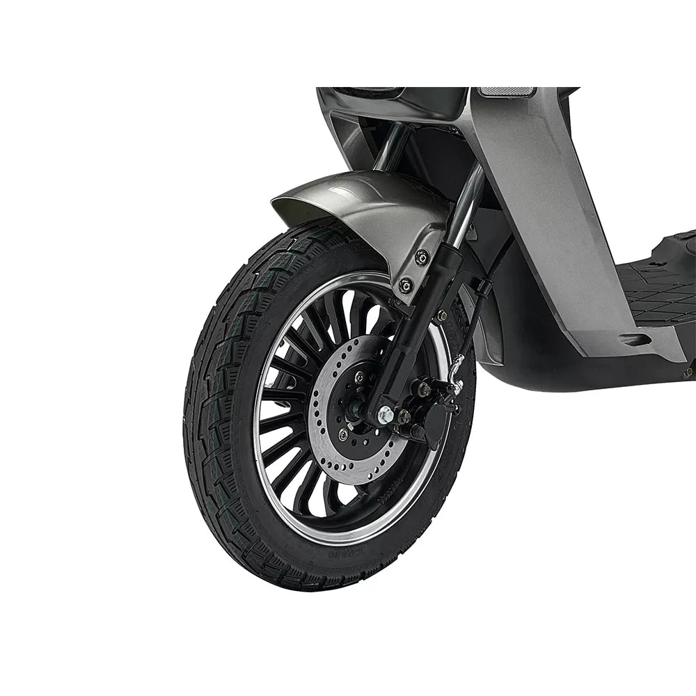 Citytwister Next Ultra – détail de la roue avant et du frein à disque