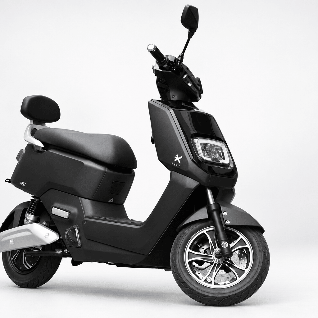 NEXT NX1 en noir mat – enregistrement studio oblique de l'avant droit