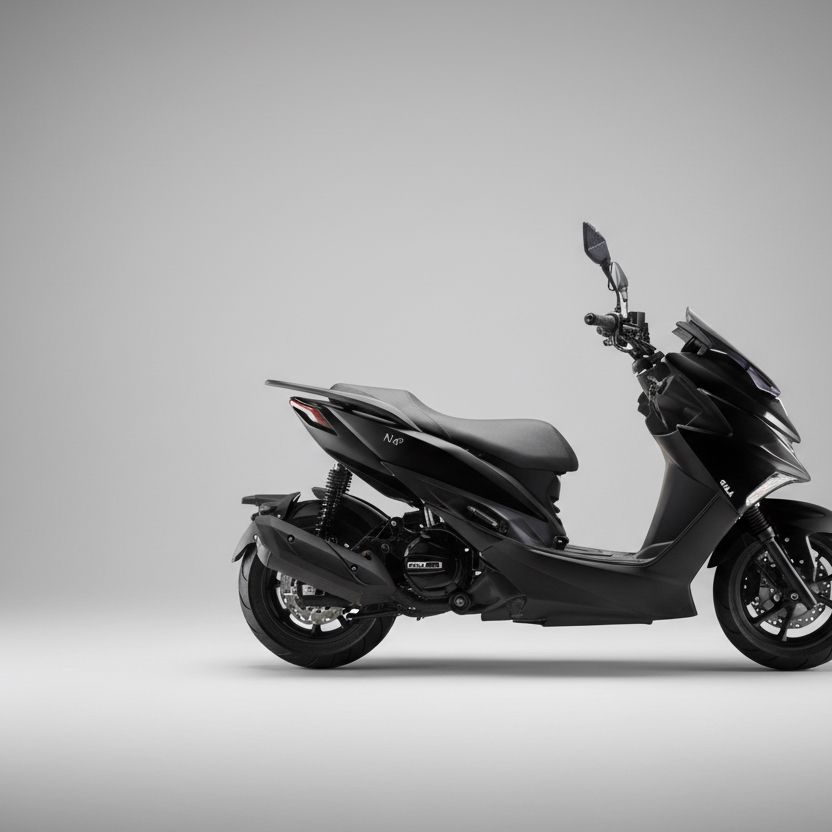 NEXT NX2 scooter elettrico nero vista laterale in studio