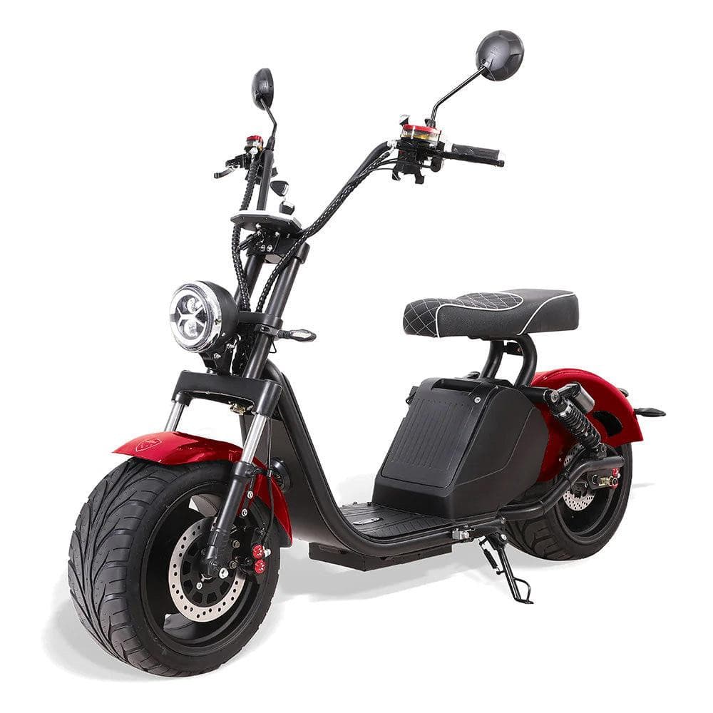 Citytwister Fatboy 3.0 Parafango rosso • Vista frontale inclinata